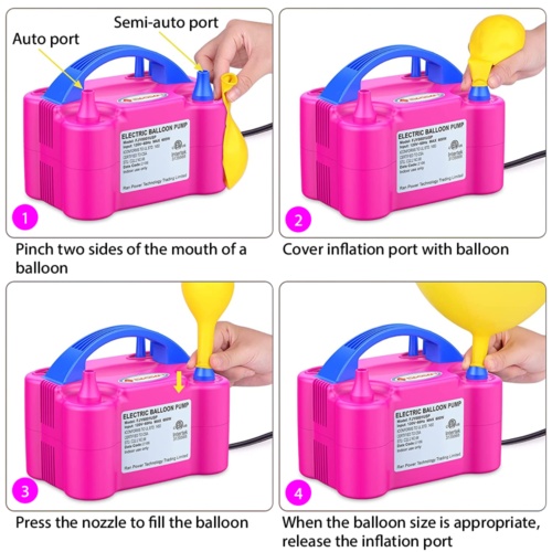 13000pa Electric Balloon Inflator With Dual Nozzle Party Air Blower Xmas UK - Image 6