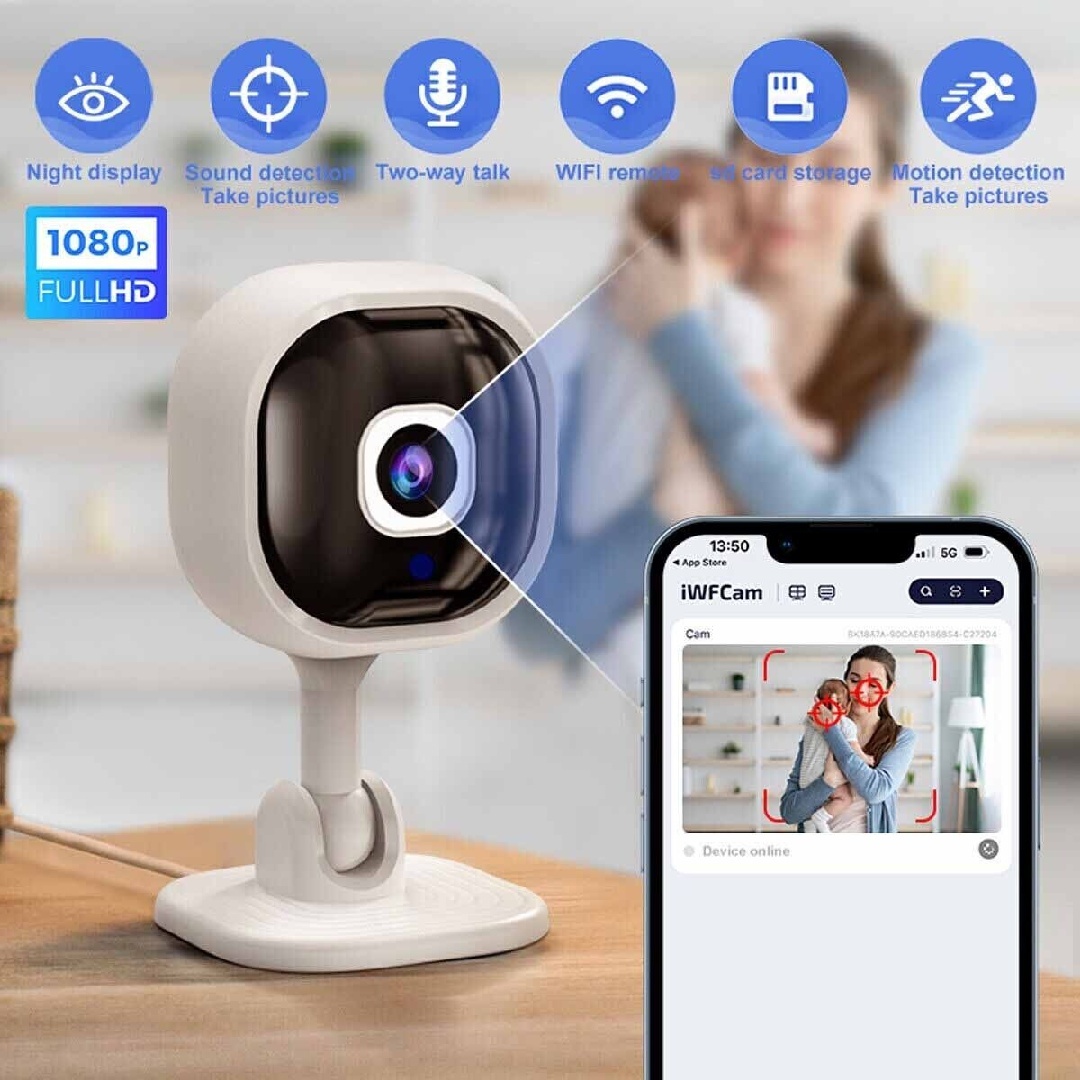 1080P HD Mini Camera Security IP CCTV Wireless WiFi Home Indoor Night Vision Cam - Image 9